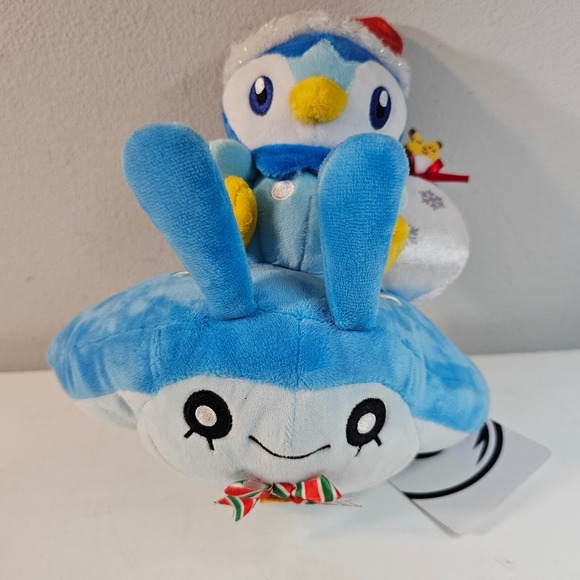 Pokemon Other - Pokemon Center Original Plush Doll Piplup & Mantyke Christmas in‎ the Sea 2021